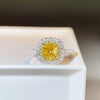 925 Sterling Silver Zircon Cushion Cut Ring test