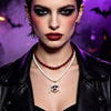 Gothic Skull Bead Double Layered Necklace test