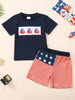 Children's Patriotic American Flag T-shirt and Shorts Set test