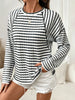 Casual Striped Raglan Sleeve Long-Sleeve T-Shirt test