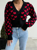Valentine’s Day Heart V-Neck Cropped Cardigan test