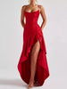 High-Low Ruffle Hem Evening Dress test