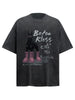 Men's Round Neck Graphic Short Sleeve Washed T-Shirt test