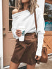 Single Shoulder Ribbed Knit Top test
