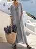 Full Size Long Sleeve Loose Maxi Dress with Pockets Plus Size test