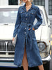 Belted Long Sleeve Denim Dress test