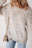 Confetti Distressed Hem Long Sleeve Sweater test