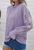 Openwork Round Neck Long Sleeve Sweater test