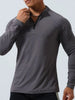 Men's Plus Size Quarter Zip Long Sleeve Top test