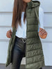 Zip Up Longline Hooded Puffer Vest Coat test
