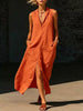 Sleeveless Maxi Dress with Side Pockets test
