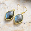 Copper Stone Teardrop Earrings test