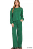 Zenana French Rib Pullover and Pants Set