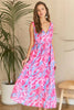 ADORA Abstract Floral V-Neck Maxi Dress test