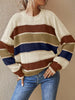 Color Block Striped Crew Neck Sweater test