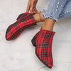 Plaid Point Toe Ankle Boots test