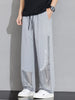 Men's Plus Size Drawstring Wide Leg Mesh Panel Pants test
