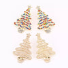 Christmas Tree Rhinestone Earrings test