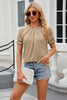 Round Neck Flounce Sleeve T-Shirt test