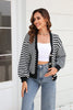 Angel Wings Button-Down Stripe & Plaid Contrast Pattern Cardigan test