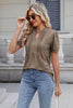 Notched Short Sleeve Top test