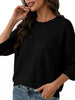 Elegant Crew Neck Eyelet Ribbed Sweater test