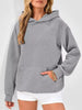 Texture Kangaroo Pocket Raglan Sleeve Hoodie test