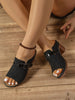 Buckle Block Heel Sandals test