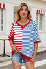 Striped Round Neck Half Sleeve T-Shirt test