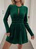Ribbed Keyhole Long Sleeve Mini Dress test