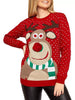 Christmas Reindeer Graphic Round Neck Sweater test