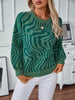 Geometric Round Neck Long Sleeve Sweater test