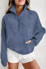 Half Zip Long Sleeve Sweatshirt test
