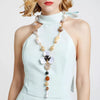 Alloy Dripping Oil Flower Resin Y-Shaped Necklace test