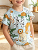 Children's Animal Print Short Sleeve Tee test