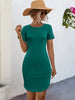 Round Neck Short Sleeve Mini Tee Dress test