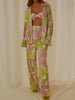 Printed Button Up Shirt and Pants Set test