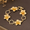 18K Gold-Plated Flower Bracelet test