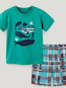 Children's Whale Print Tee and Plaid Shorts Set test