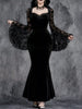 Lace Flare Sleeve Maxi Dress test