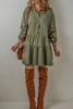 Tiered Collared Neck Balloon Sleeve Shirt Dress test