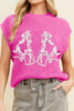 Western Horse Embroidered Round Neck Sweater test