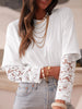 Lace Long Sleeve Insert Drop Shoulder Tee test