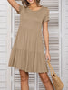 Round Neck Short Sleeve Mini Tee Dress test