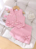 Children's Bow Button Up Vest and Skirt Set test