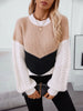 Contrast Round Neck Long Sleeve Sweater test
