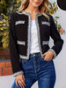 Tweed Trim Open Front Outerwear test