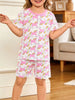 Children's Unicorn Print Short Sleeve Tee and Shorts Set test