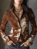 Cow Print Button Up Jacket test