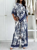 Asymmetrical Printed Top and Wide-Leg Pants Set test